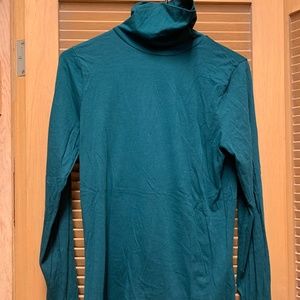 EUC Medium J Crew Green Tissue Turtleneck